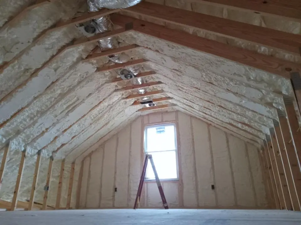 Spray foam roofing application for Crawl Space Insulation project in Wheatfield